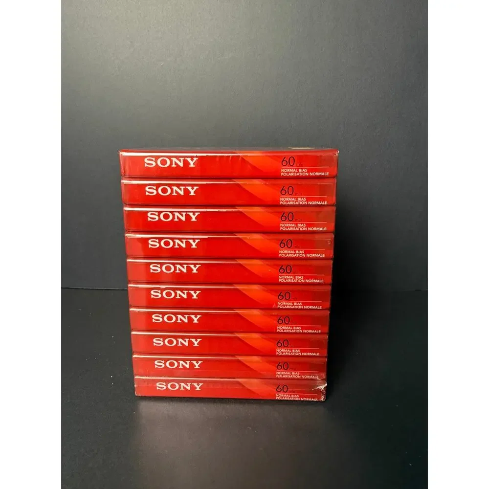 New Sony HF 60 Minute High Fidelity Normal Bias Audio Cassette Tapes 10 Pack